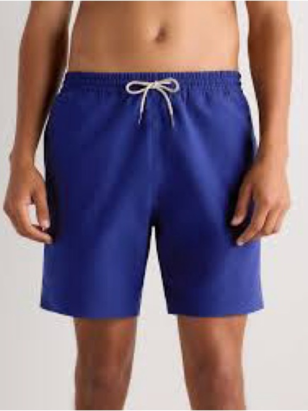 Quince Royal Blue Swim Trunks with Drawstring Waist